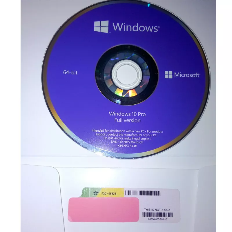 마이크로 소프트 윈도우 10 프로 64 입찰 방식 건축업자 OEM - PC 디스크